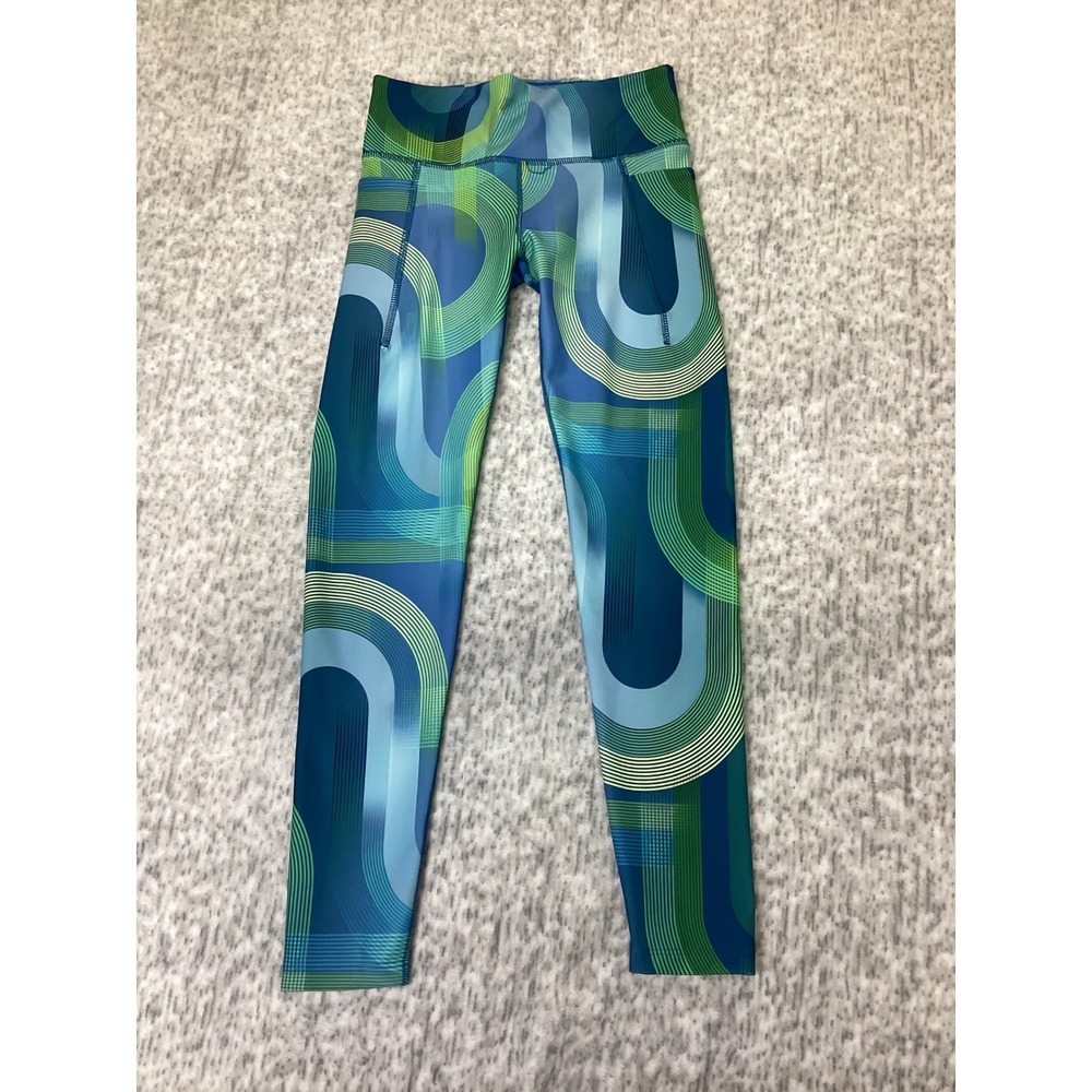 DSG Girls Momentum High-Rise Legging Track Geo Multi Blue M NWT